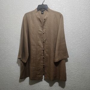 MERCER & MADISON 100% Linen Pull Tunic Top